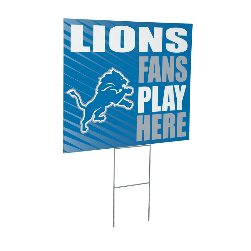 Detroit Lions Yard Sign "Fans Play Here"