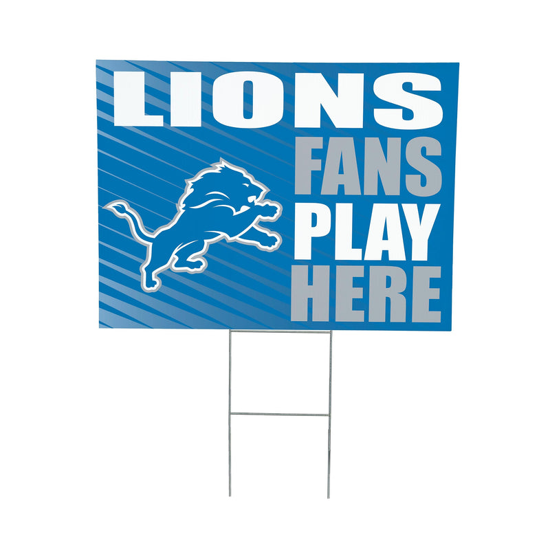 Detroit Lions Yard Sign "Fans Play Here"