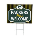 Green Bay Packers Yard Sign, "Fans Welcome"