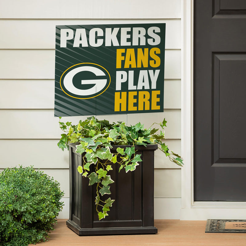 Green Bay Packers Yard Sign "Fans Play Here"
