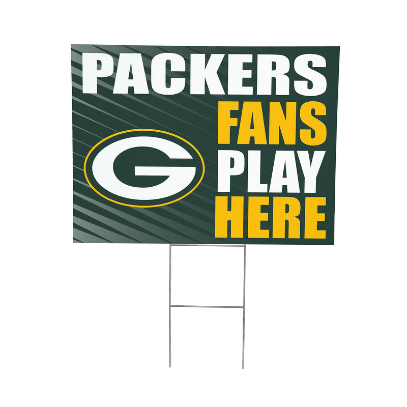 Green Bay Packers Yard Sign "Fans Play Here"