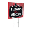 Houston Texans Yard Sign, "Fans Welcome"