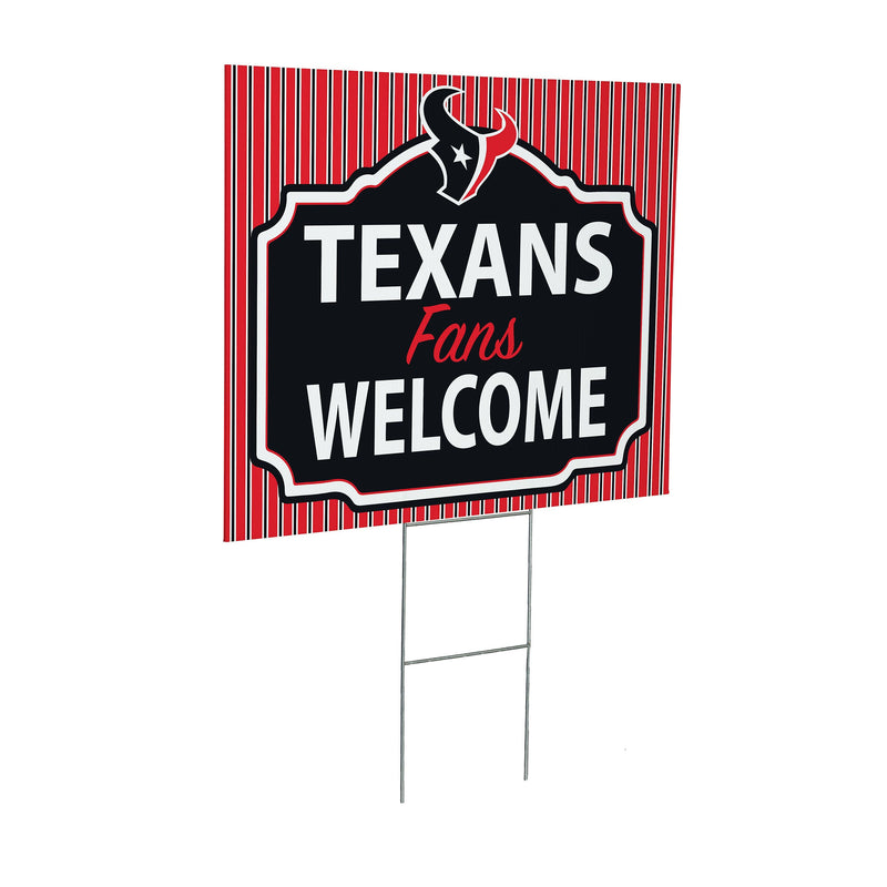 Houston Texans Yard Sign, "Fans Welcome"