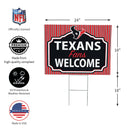 Houston Texans Yard Sign, "Fans Welcome"