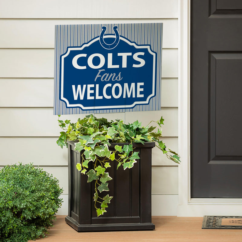 Indianapolis Colts Yard Sign, "Fans Welcome"