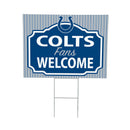 Indianapolis Colts Yard Sign, "Fans Welcome"