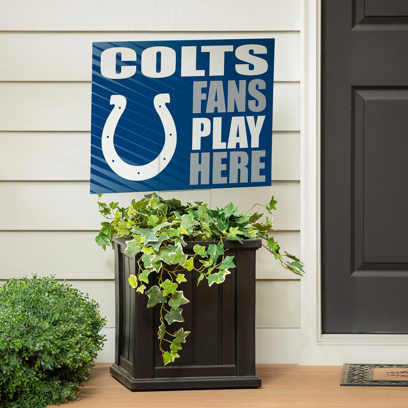 Indianapolis Colts Yard Sign "Fans Play Here"