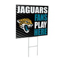 Jacksonville Jaguars Yard Sign "Fans Play Here"