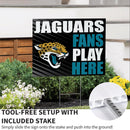 Jacksonville Jaguars Yard Sign "Fans Play Here"