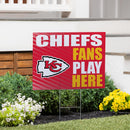 Kansas City Chiefs Yard Sign "Fans Play Here"