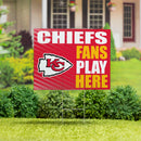 Kansas City Chiefs Yard Sign "Fans Play Here"