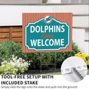 Miami Dolphins Yard Sign, "Fans Welcome"