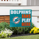 Miami Dolphins Yard Sign "Fans Play Here"