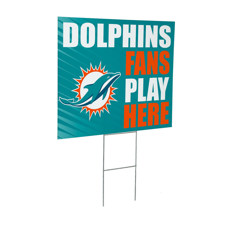 Miami Dolphins Yard Sign "Fans Play Here"
