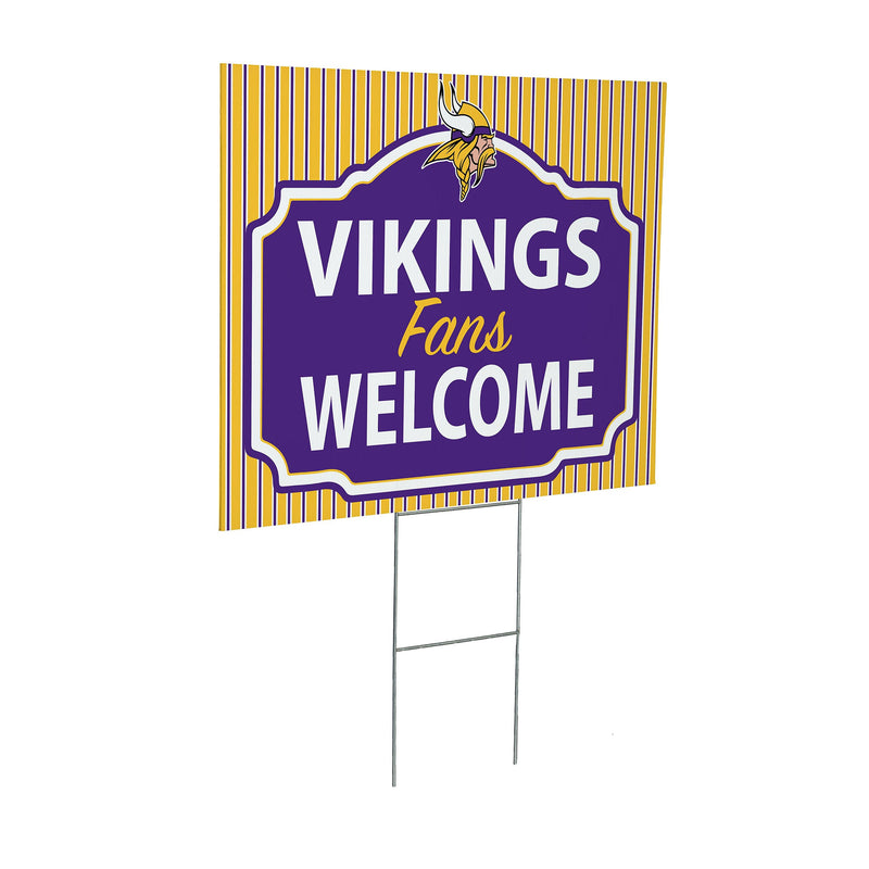 Minnesota Vikings Yard Sign, "Fans Welcome"