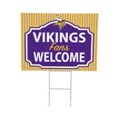 Minnesota Vikings Yard Sign, "Fans Welcome"