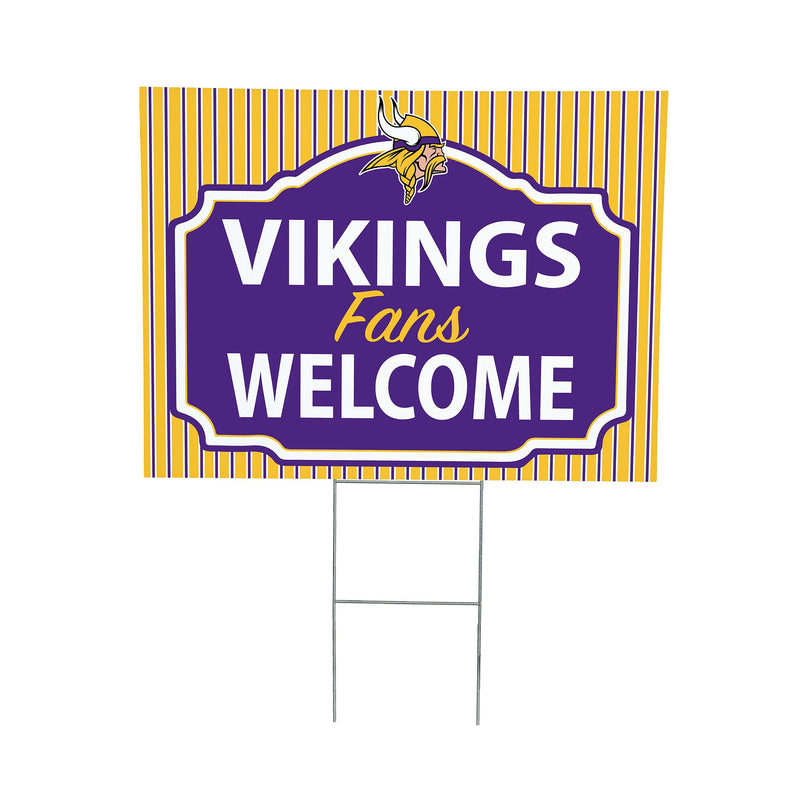 Minnesota Vikings Yard Sign, "Fans Welcome"