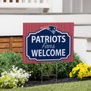 New England Patriots Yard Sign, "Fans Welcome"
