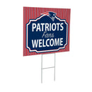 New England Patriots Yard Sign, "Fans Welcome"