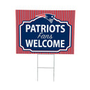 New England Patriots Yard Sign, "Fans Welcome"