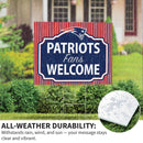 New England Patriots Yard Sign, "Fans Welcome"