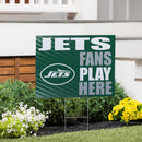 New York Jets Yard Sign "Fans Play Here"