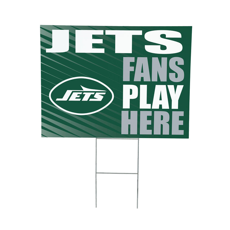 New York Jets Yard Sign "Fans Play Here"