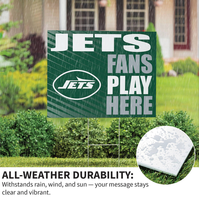 New York Jets Yard Sign "Fans Play Here"