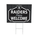 Las Vegas Raiders Yard Sign, "Fans Welcome"