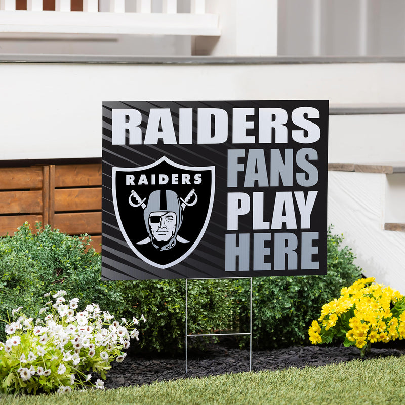Las Vegas Raiders Yard Sign "Fans Play Here"