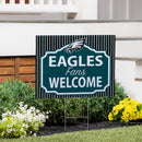 Philadelphia Eagles Yard Sign, "Fans Welcome"