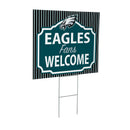 Philadelphia Eagles Yard Sign, "Fans Welcome"