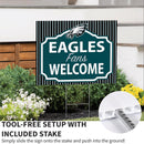 Philadelphia Eagles Yard Sign, "Fans Welcome"