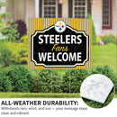 Pittsburgh Steelers Yard Sign, "Fans Welcome"