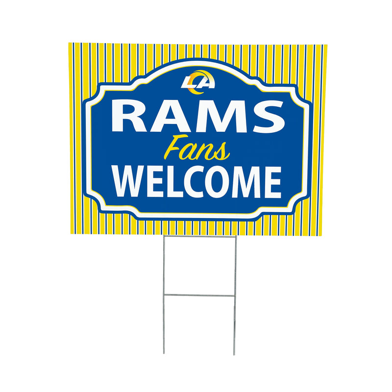 Los Angeles Rams Yard Sign, "Fans Welcome"
