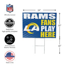 Los Angeles Rams Yard Sign "Fans Play Here"
