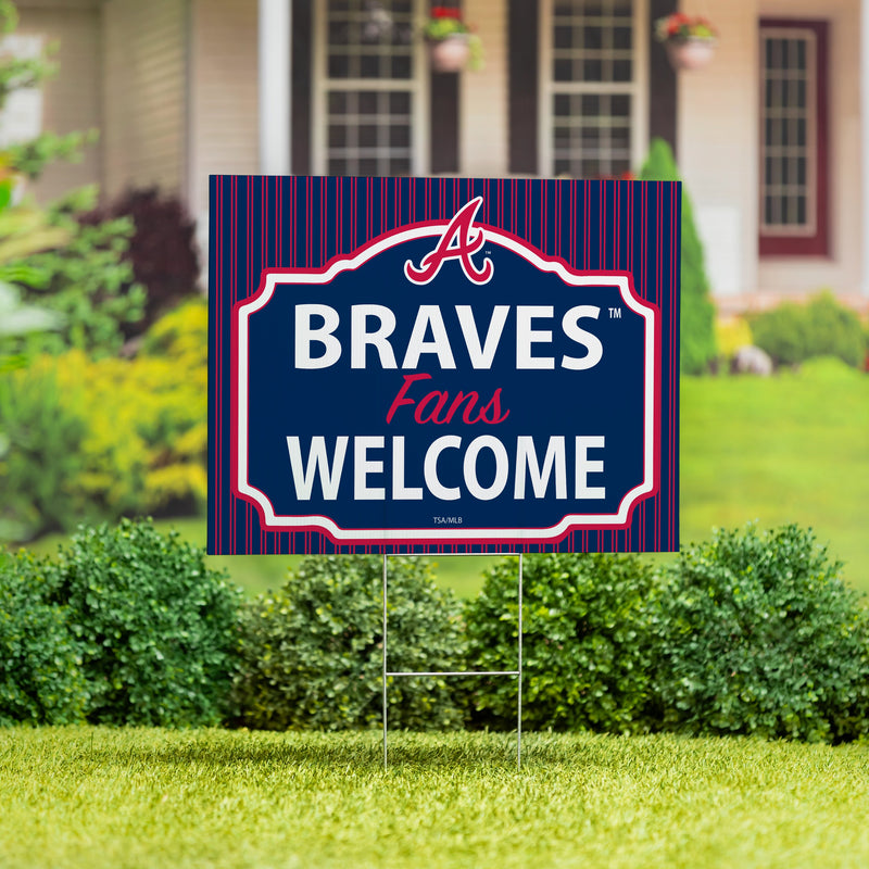 Atlanta Braves Yard Sign, "Fans Welcome"