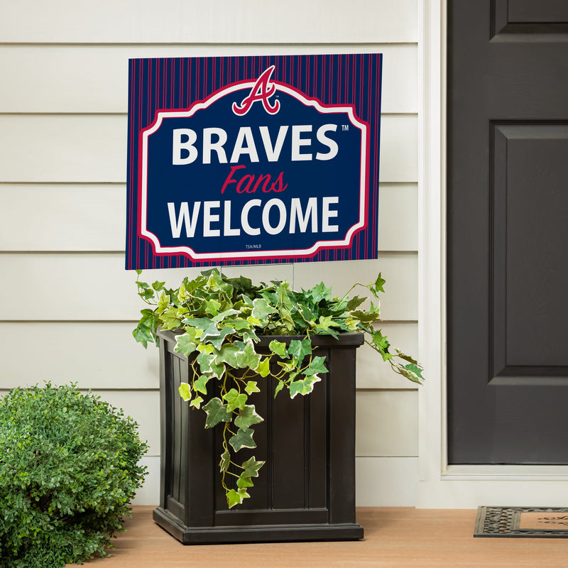 Atlanta Braves Yard Sign, "Fans Welcome"
