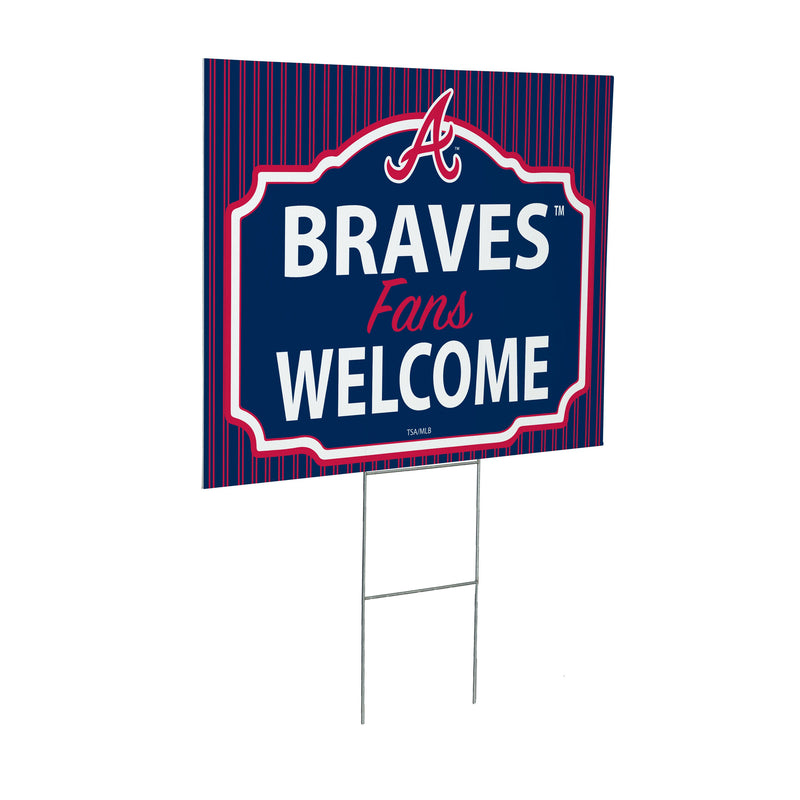 Atlanta Braves Yard Sign, "Fans Welcome"