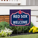 Boston Red Sox Yard Sign, "Fans Welcome"