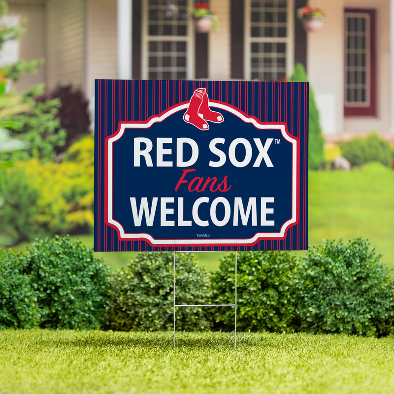 Boston Red Sox Yard Sign, "Fans Welcome"
