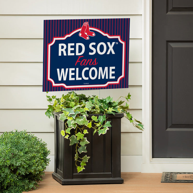 Boston Red Sox Yard Sign, "Fans Welcome"