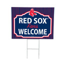 Boston Red Sox Yard Sign, "Fans Welcome"