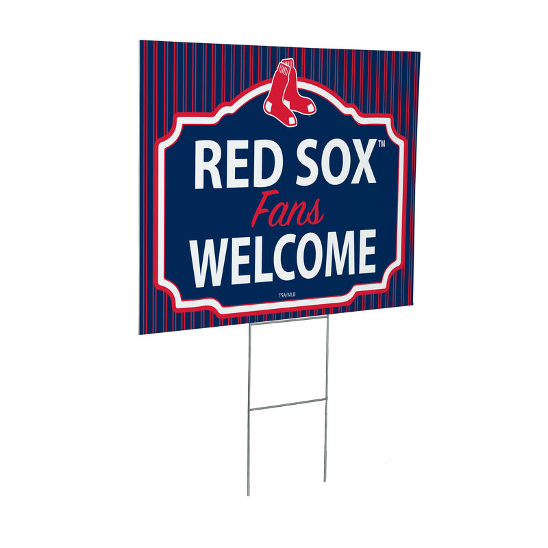 Boston Red Sox Yard Sign, "Fans Welcome"