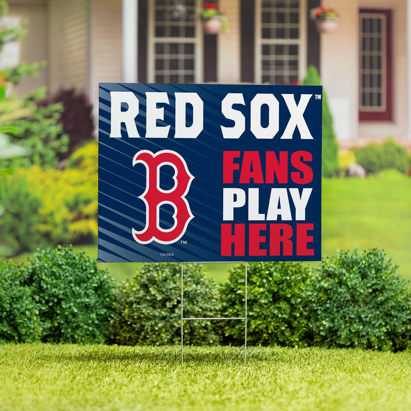 Boston Red Sox Yard Sign "Fans Play Here"