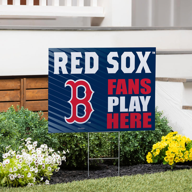 Boston Red Sox Yard Sign "Fans Play Here"
