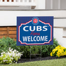 Chicago Cubs Yard Sign, "Fans Welcome"