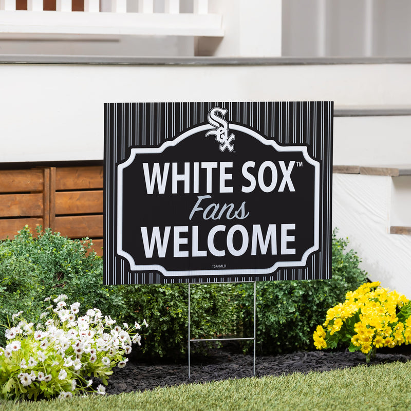 Chicago White Sox Yard Sign, "Fans Welcome"