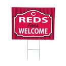 Cincinnati Reds Yard Sign, "Fans Welcome"