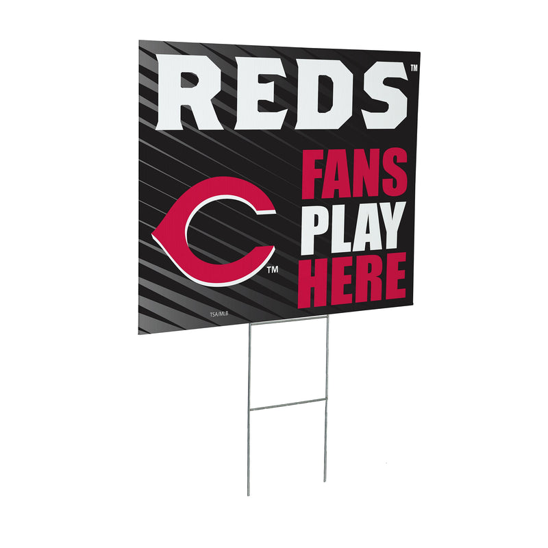 Cincinnati Reds Yard Sign "Fans Play Here"